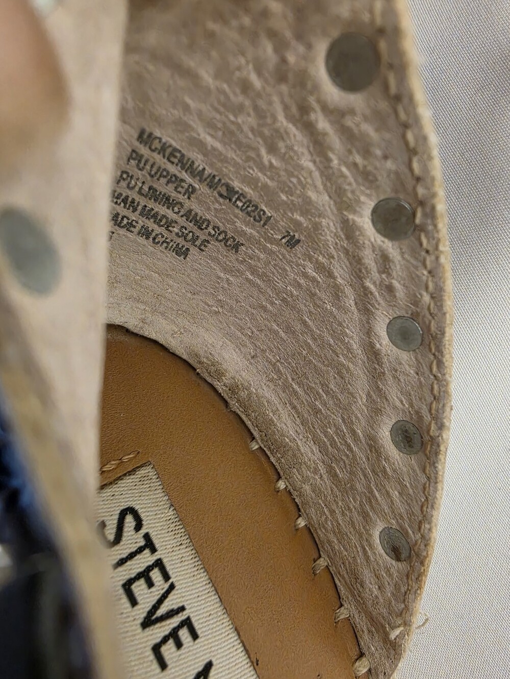 Steve Madden Mckenna Snakeskin Studded Espadrille Wedges Size 7M - Picture 8 of 9